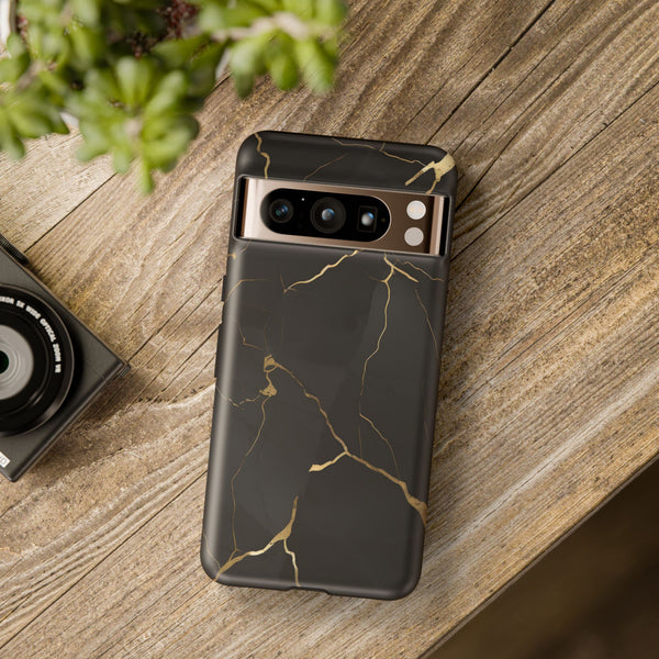 Black Marble  - Tough Phone Case