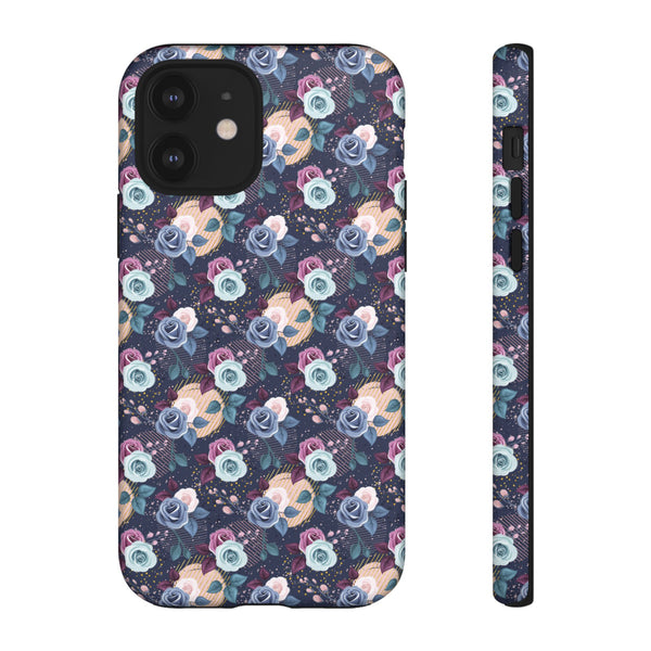 Navy & Pink Florals  - Tough Phone Case