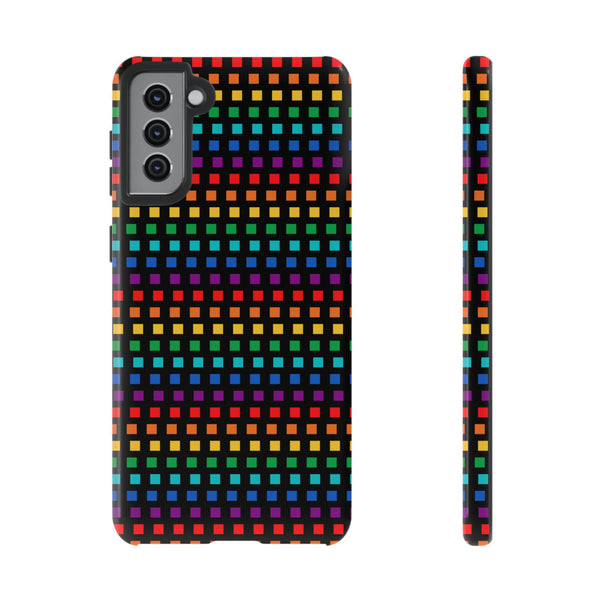 Rainbow Dots on Black - Tough Case