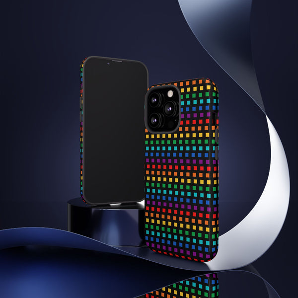 Rainbow Dots on Black - Tough Case