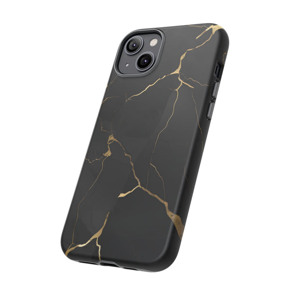 Black Marble  - Tough Phone Case