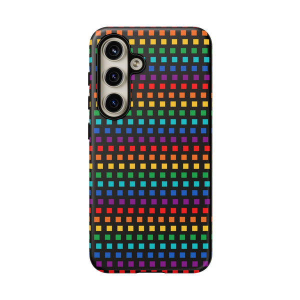 Rainbow Dots on Black - Tough Case