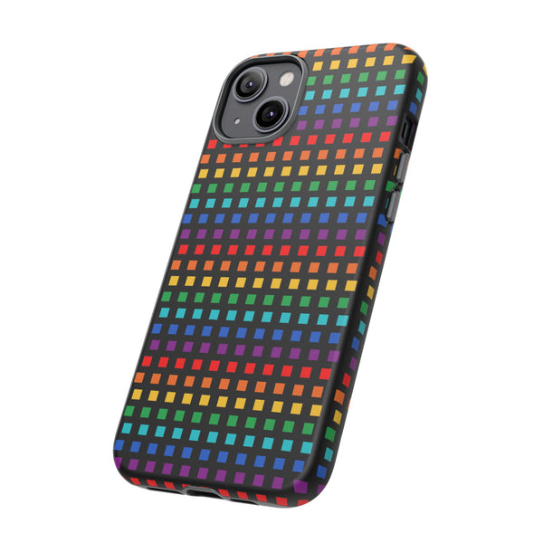 Rainbow Dots on Black - Tough Case