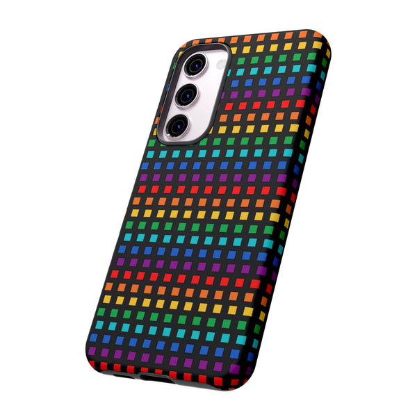 Rainbow Dots on Black - Tough Case