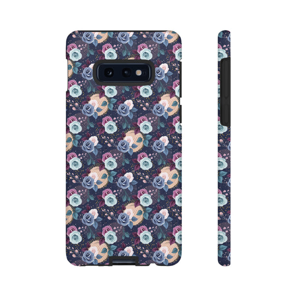 Navy & Pink Florals  - Tough Phone Case