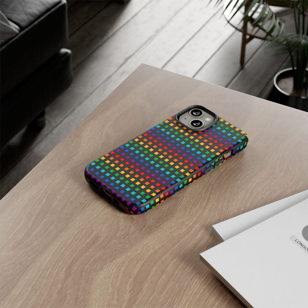 Rainbow Dots on Black - Tough Case