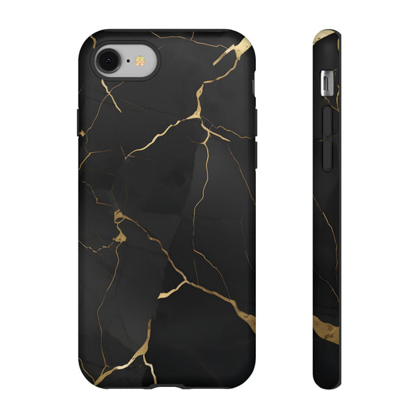 Black Marble  - Tough Phone Case