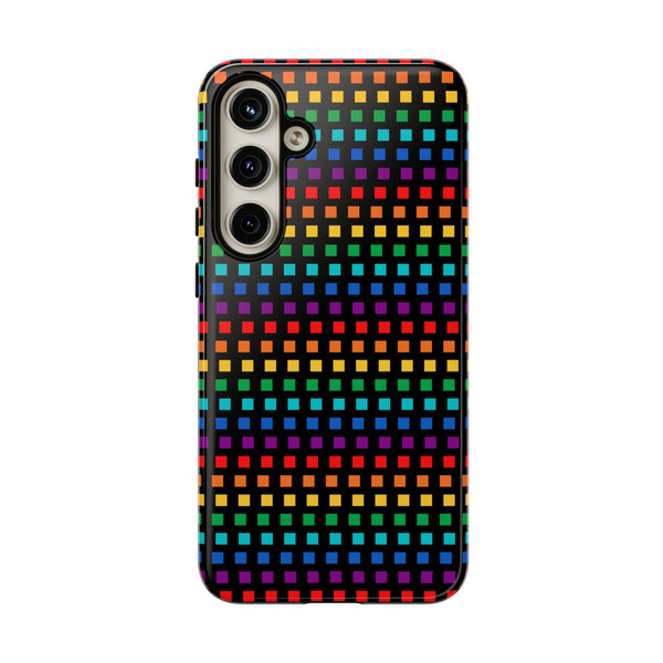 Rainbow Dots on Black - Tough Case