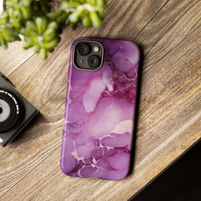 Purple Marble Tough Phone Case