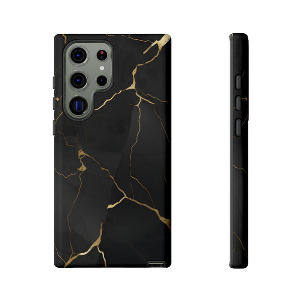 Black Marble  - Tough Phone Case