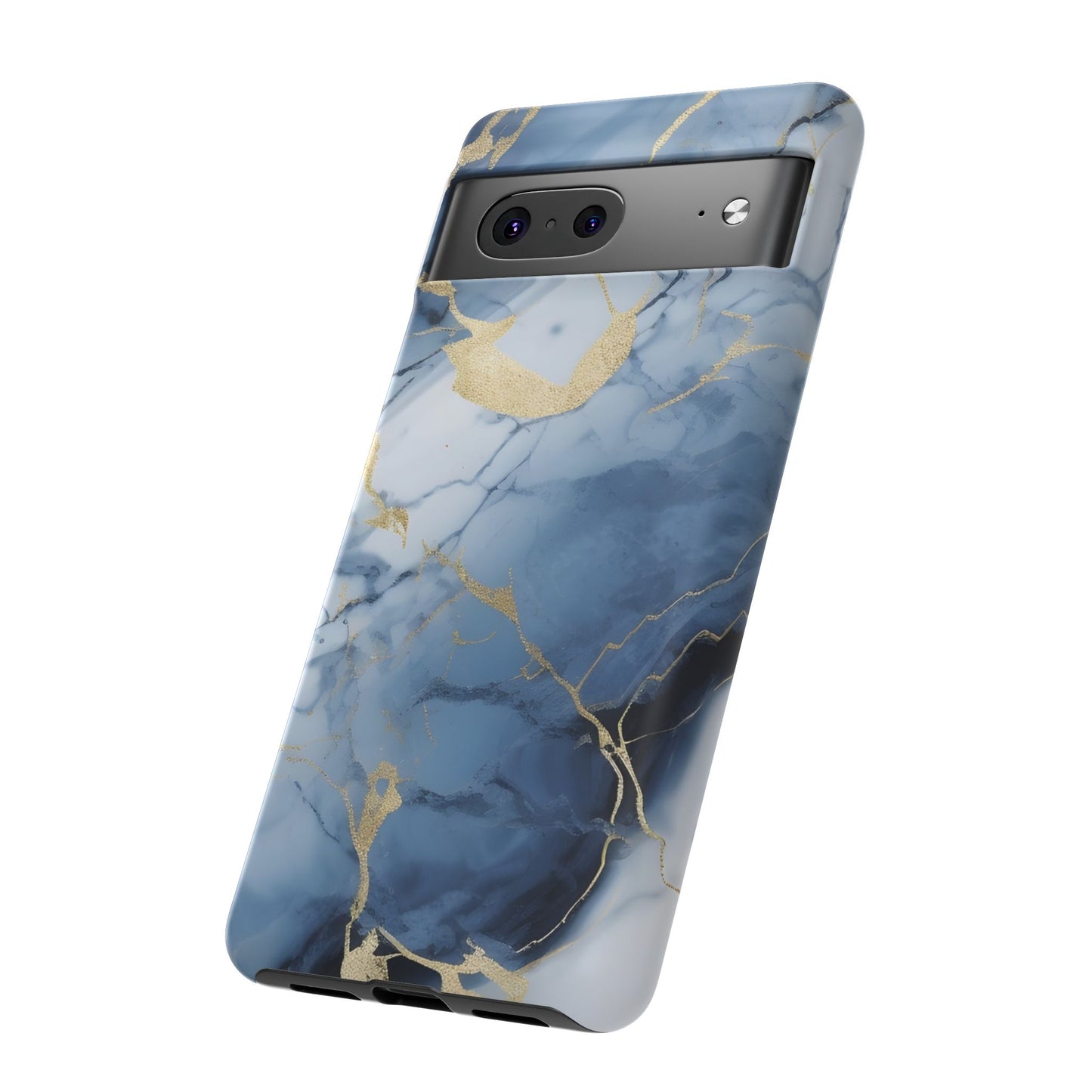 Navy Blue Marble Tough Phone Case