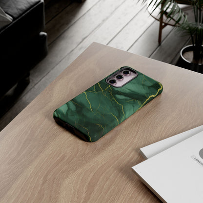 Hunter Green Marble  - Tough Phone Case