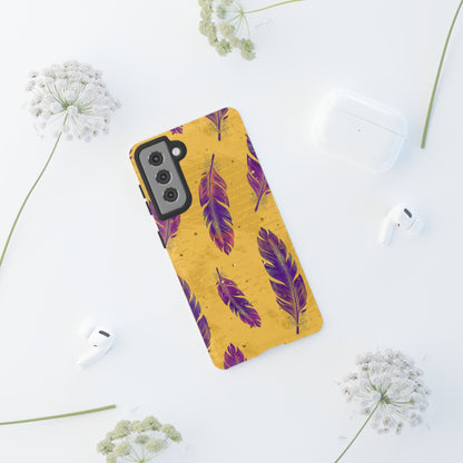 Purple Feathers  - Tough Phone Case