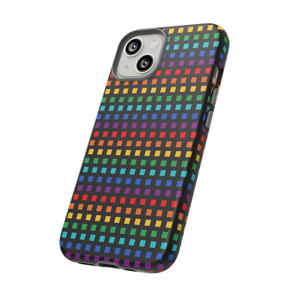 Rainbow Dots on Black - Tough Case