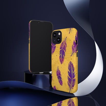 Purple Feathers  - Tough Phone Case