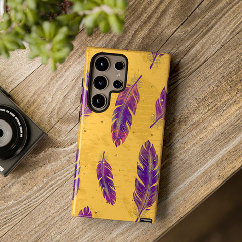 Purple Feathers  - Tough Phone Case