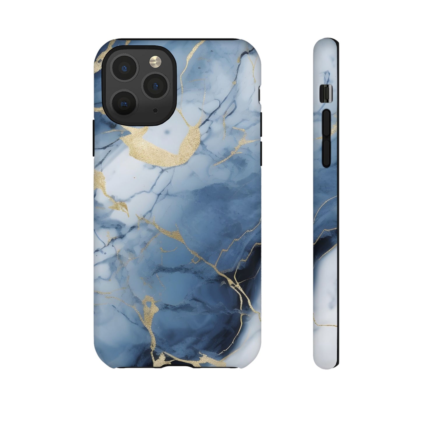 Navy Blue Marble Tough Phone Case