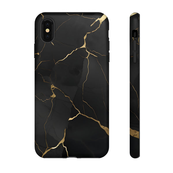 Black Marble  - Tough Phone Case