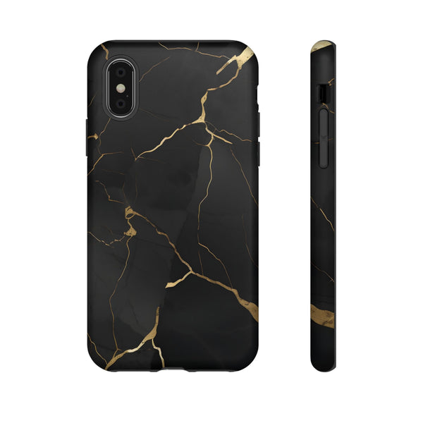 Black Marble  - Tough Phone Case