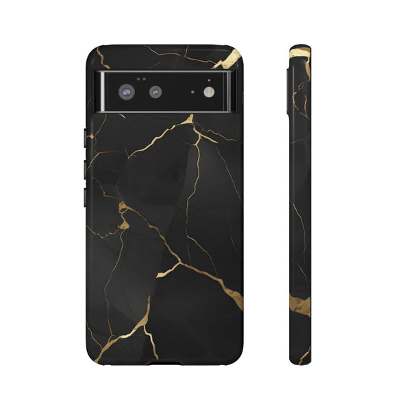 Black Marble  - Tough Phone Case