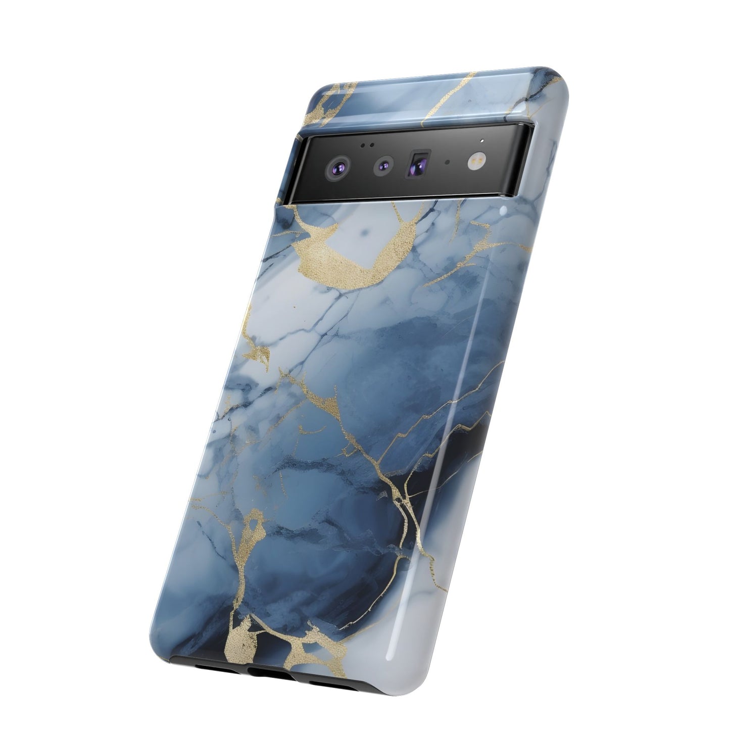 Navy Blue Marble Tough Phone Case