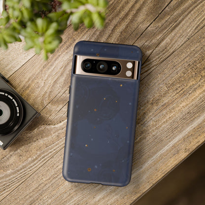 Subtle Navy Florals  - Tough Phone Case
