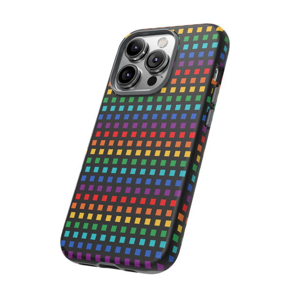 Rainbow Dots on Black - Tough Case