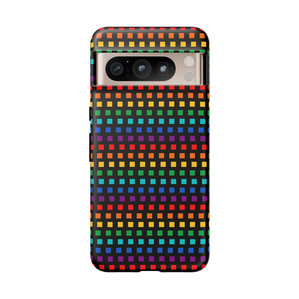 Rainbow Dots on Black - Tough Case