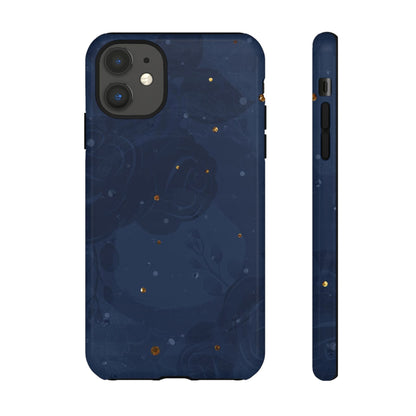 Subtle Navy Florals  - Tough Phone Case