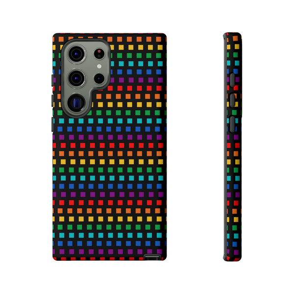 Rainbow Dots on Black - Tough Case