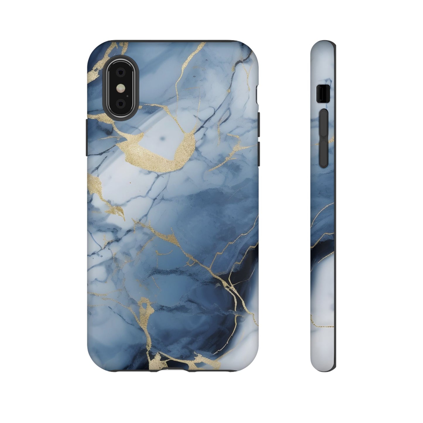 Navy Blue Marble Tough Phone Case