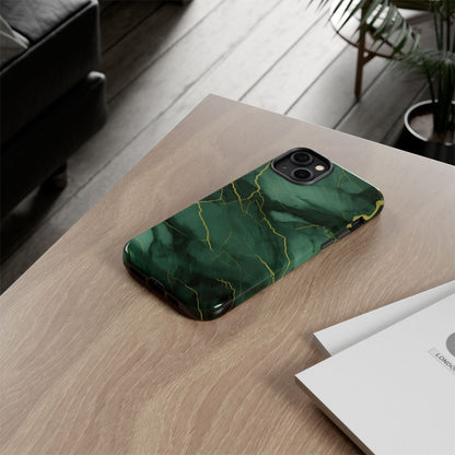 Hunter Green Marble  - Tough Phone Case