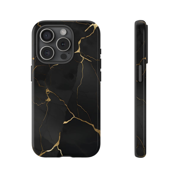 Black Marble  - Tough Phone Case