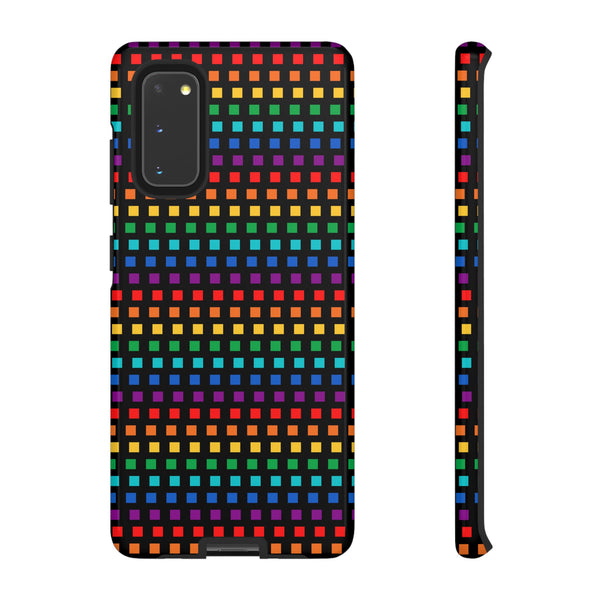 Rainbow Dots on Black - Tough Case