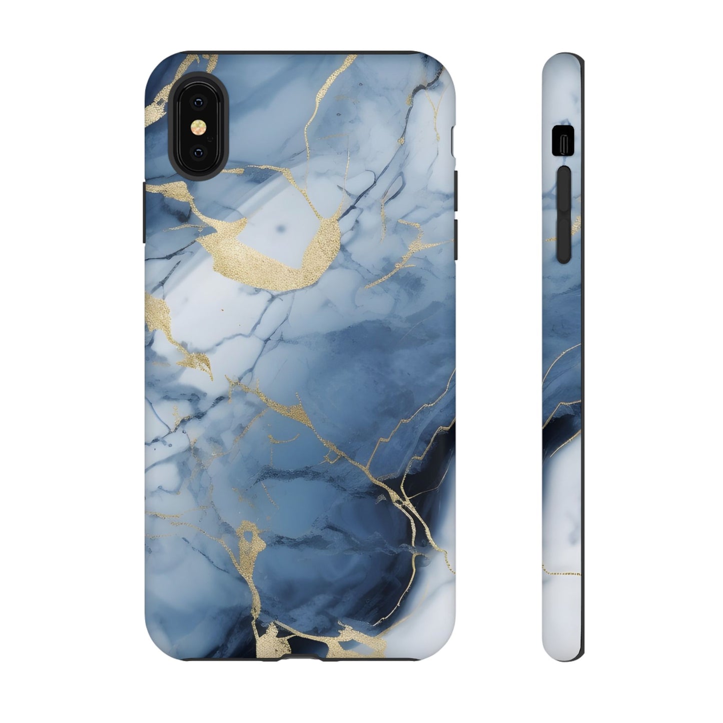 Navy Blue Marble Tough Phone Case