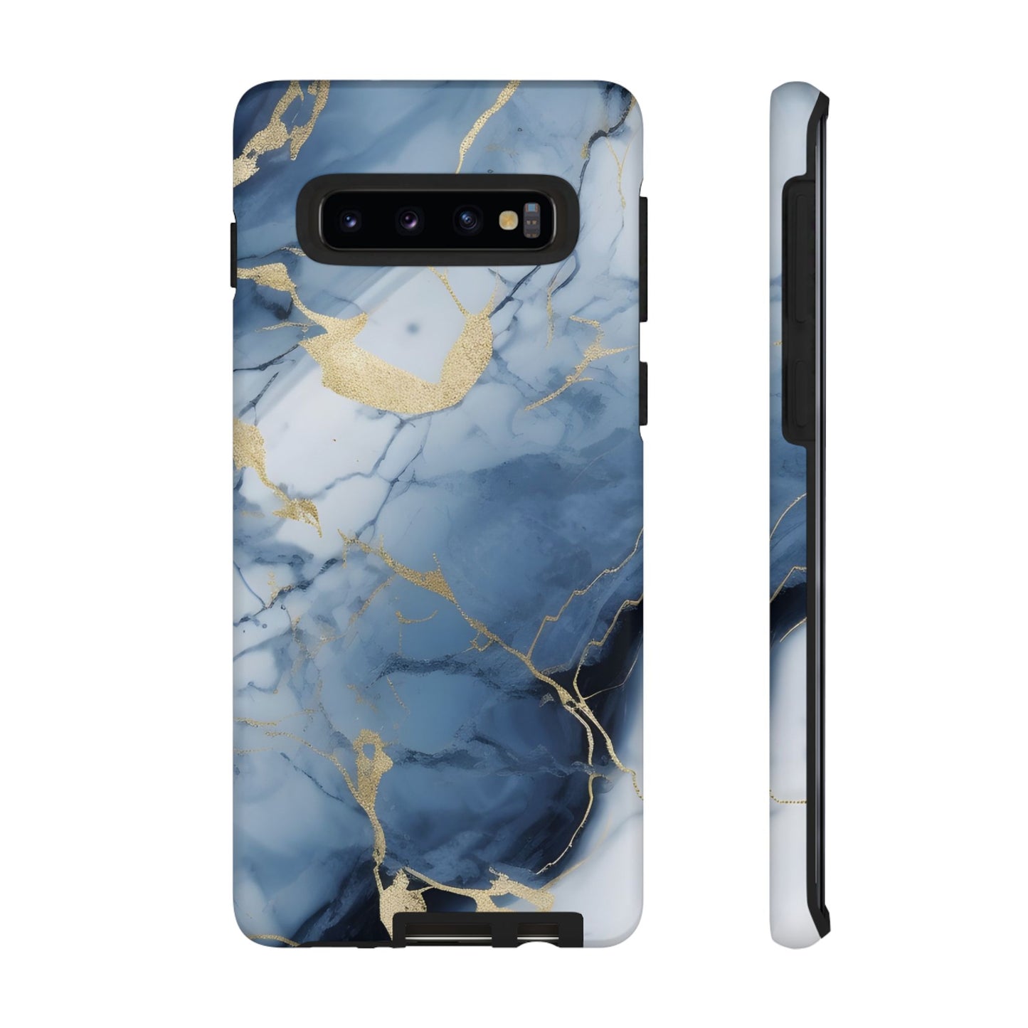 Navy Blue Marble Tough Phone Case