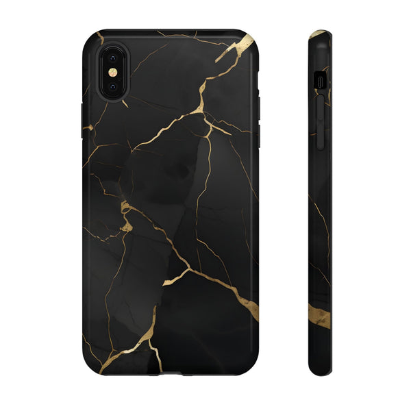 Black Marble  - Tough Phone Case