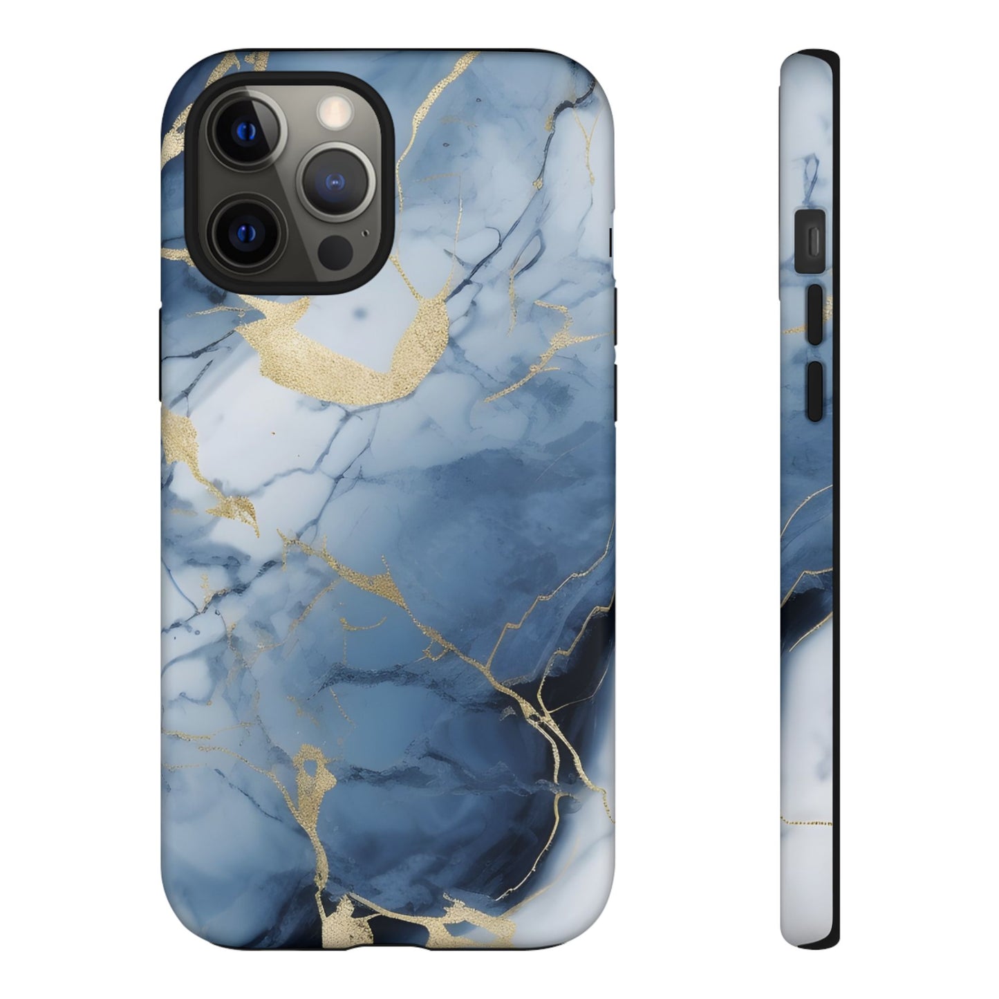 Navy Blue Marble Tough Phone Case