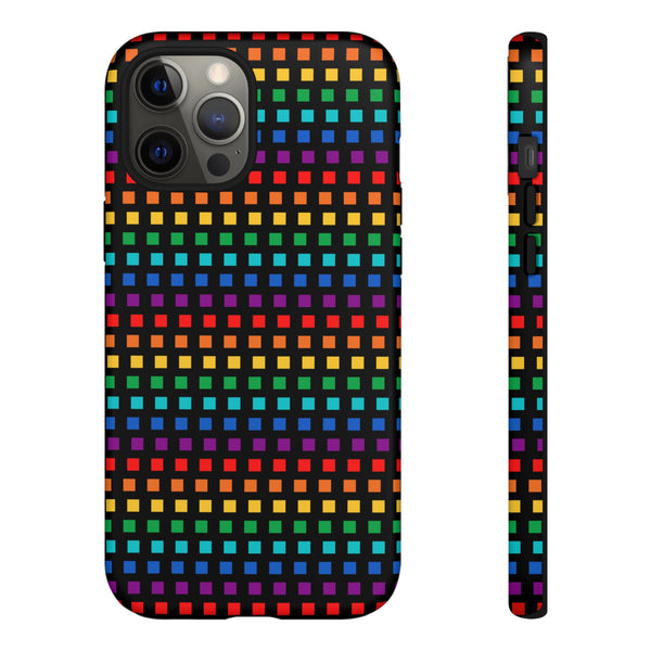 Rainbow Dots on Black - Tough Case