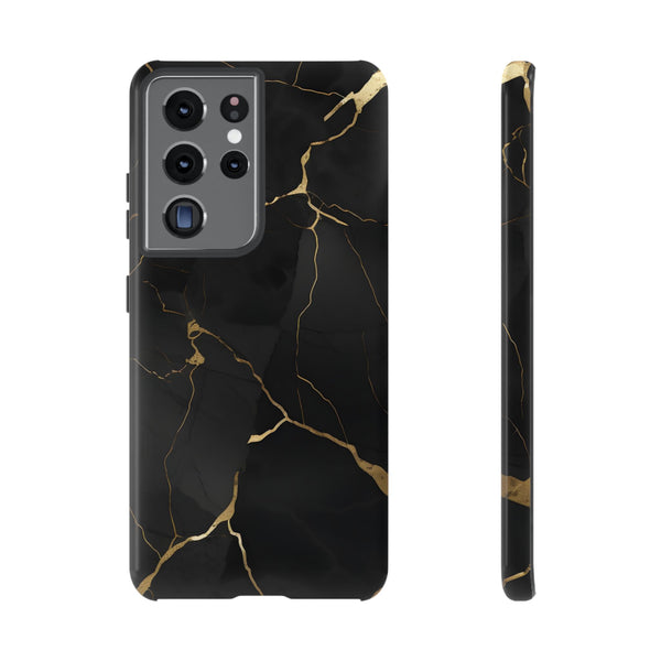 Black Marble  - Tough Phone Case