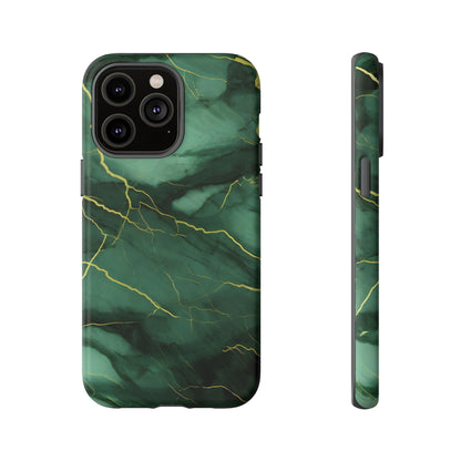 Hunter Green Marble  - Tough Phone Case