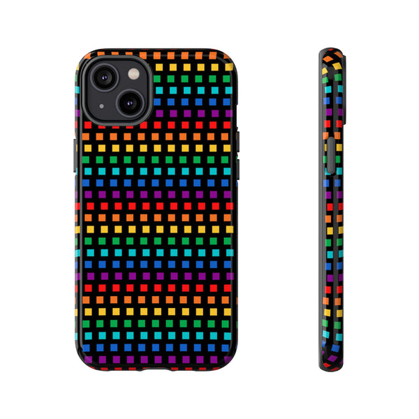 Rainbow Dots on Black - Tough Case