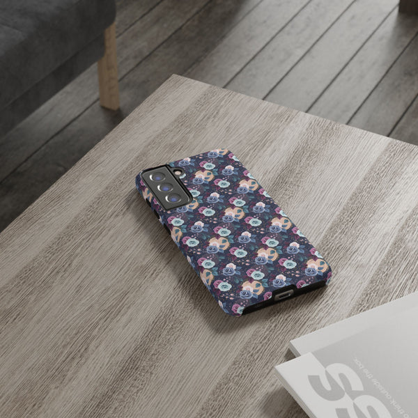 Navy & Pink Florals  - Tough Phone Case