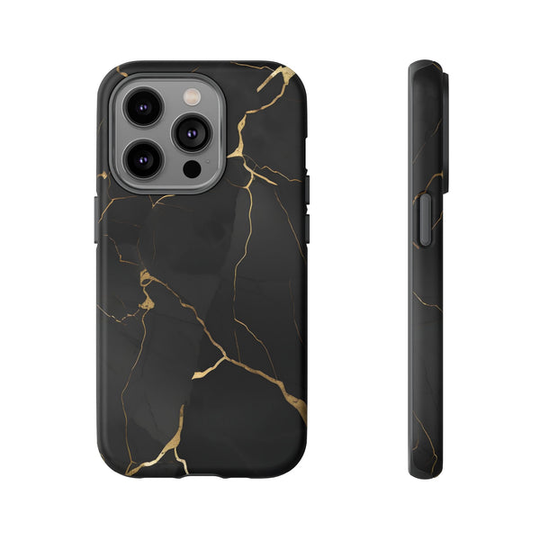 Black Marble  - Tough Phone Case