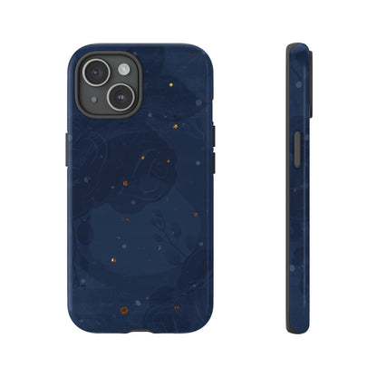 Subtle Navy Florals  - Tough Phone Case