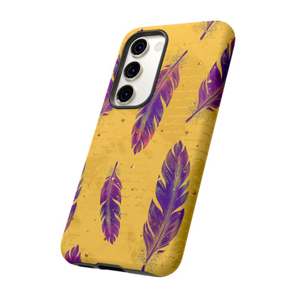 Purple Feathers  - Tough Phone Case