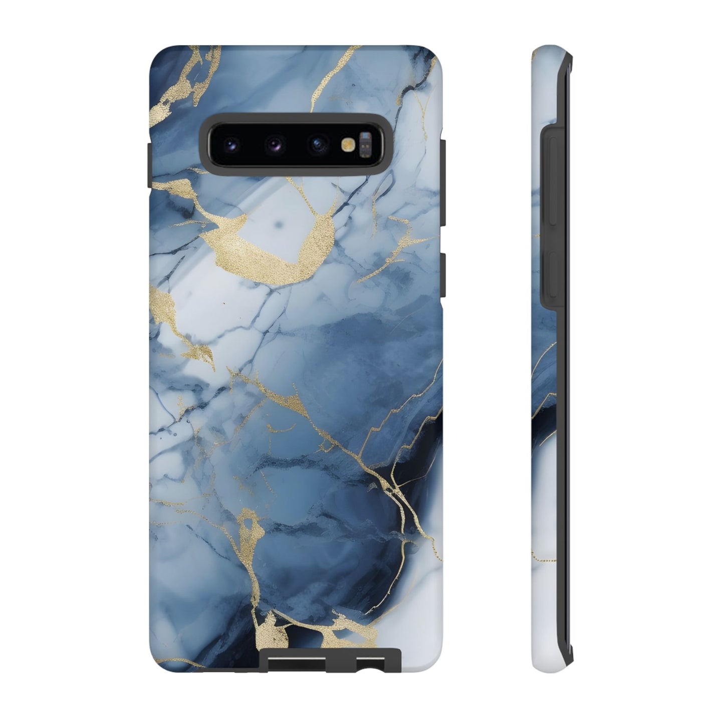 Navy Blue Marble Tough Phone Case
