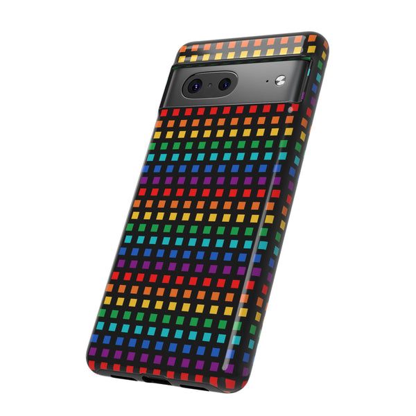 Rainbow Dots on Black - Tough Case