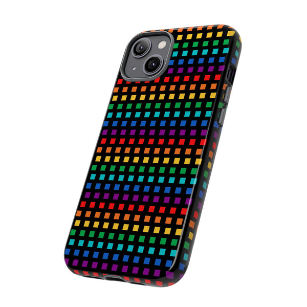 Rainbow Dots on Black - Tough Case