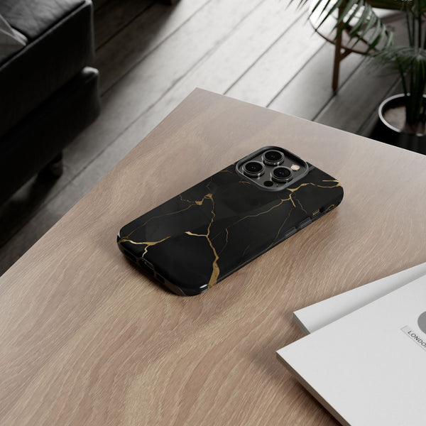 Black Marble  - Tough Phone Case